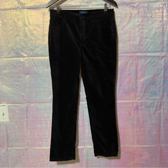 Talbots Denim - Talbots Velvet High-waist Straight Leg Pant Black Women Size 10P